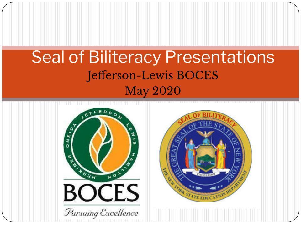 Seal of Biliteracy logo and BOCES Logo