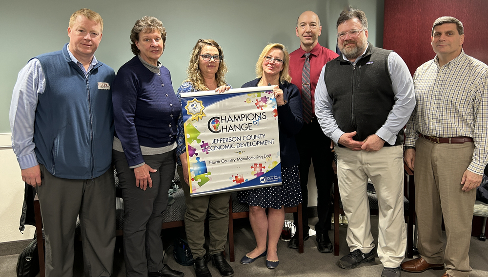Staff with banner