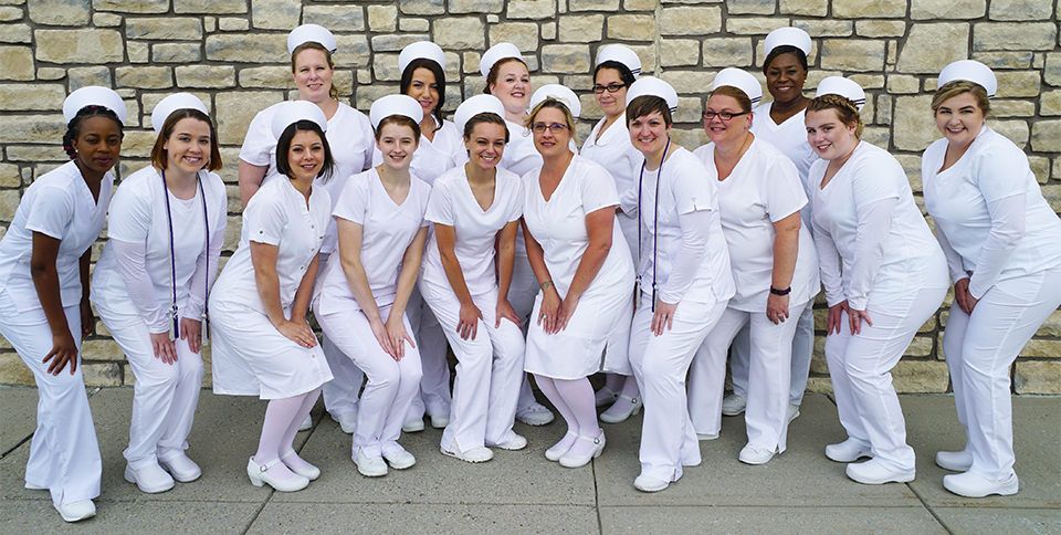 nursing graduates group shot 